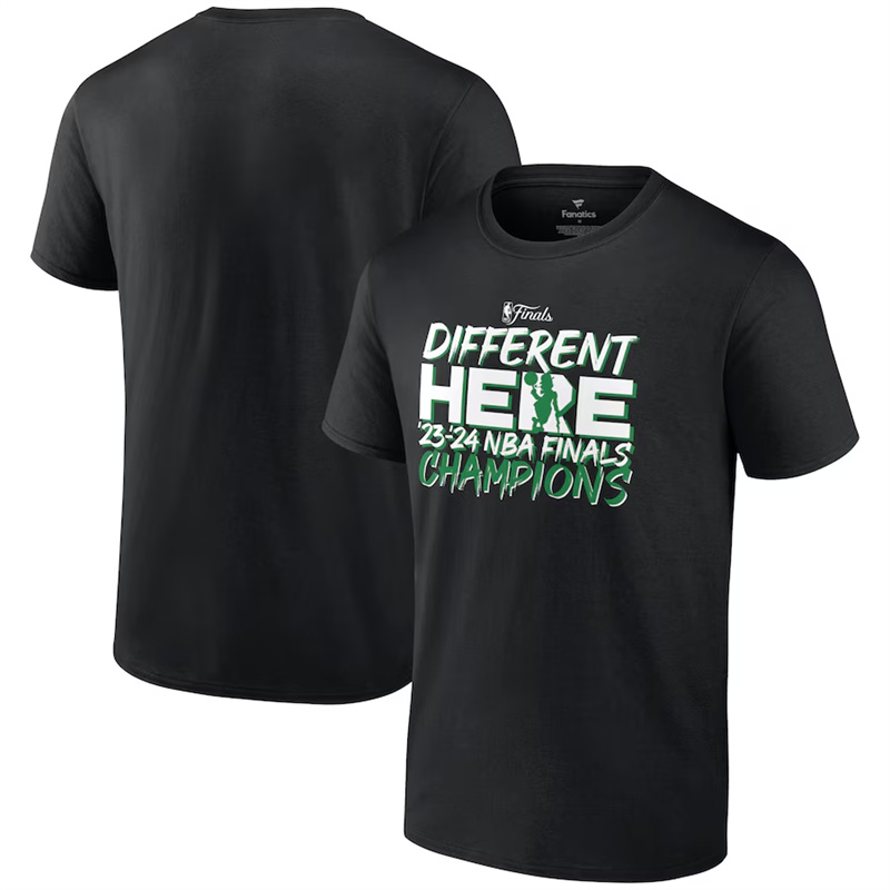 Men's Boston Celtics Black 2024 Finals Champions Outlet Pass Hometown Originals T-Shirt